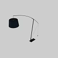 Modern Arc Floor Lamp With Fabric Shade For Living Room Decoration