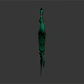 Red Green Dragon Wing 3D Sculpture With Decorative Intricate Design Details