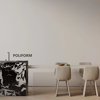 Modern table combination 3d model