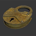 Rusty Old Metal Padlock Essential Hardware Tool With Classic Design For Security