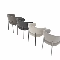 Sleek Modern Light Beige Linen Fabric Armchair With Metal Legs And Minimalist Design