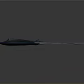 Blue Ray With Flat Body And Long Tail In Gray Background 3D Rendering