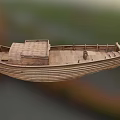 Traditional Handcrafted Wooden Boat With Classic Hull And Wooden Deck Cabin Design