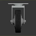 Industrial Caster Wheel Equipment With Square Metal Plate And Rubber Tire