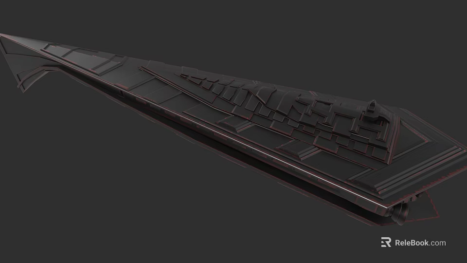 3D Model of Modern Warship with Sleek Design and Detailed Deck Structure 3d model 