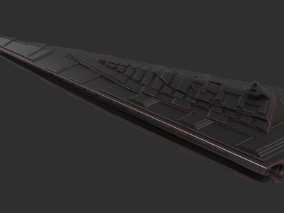 3D Model of Modern Warship with Sleek Design and Detailed Deck Structure 3d model
