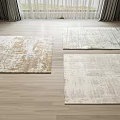 Modern square carpet senior square fabric carpet 3d model