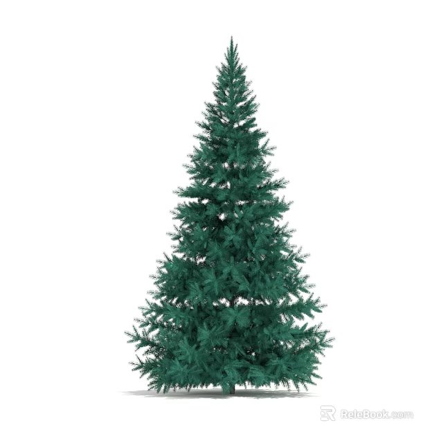Tall Evergreen Arbor With Lush Green Foliage And Coniferous Branches 3d model 