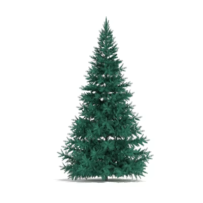Tall Evergreen Arbor With Lush Green Foliage And Coniferous Branches 3d model