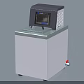 Industrial Equipment With Digital Display Screen Ventilation Grilles And Control Panel On White Cabinet