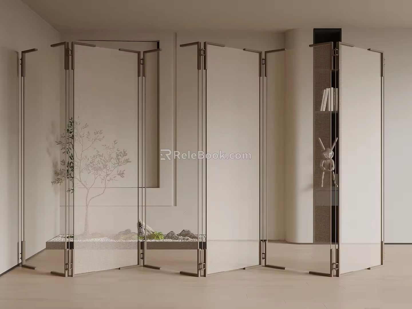 New Chinese-style screen partition 3d model