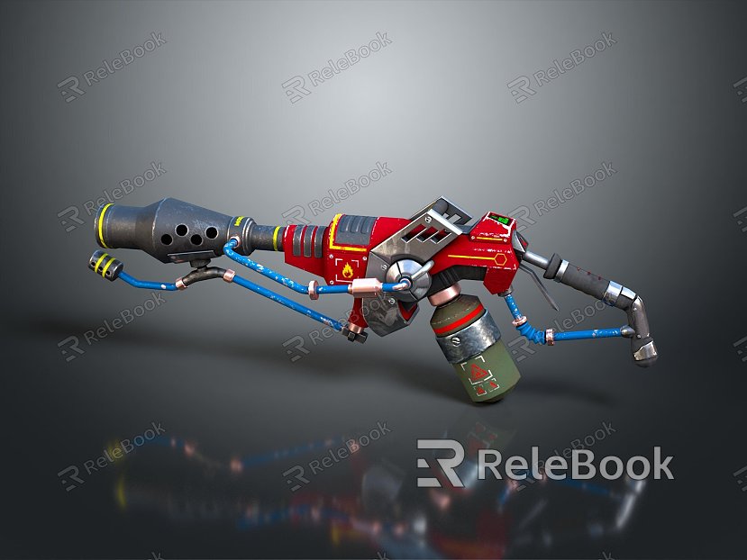 Flame Thrower Flame Gun Homemade Weapon Flamethrower Flame Gun Modern Weapon Hot Weapon Hot Weapon model