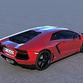 Red Sports Car With Sleek Exterior Design Black Wheels And Aerodynamic Body Shape