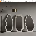 Rossin Modern Mirror Full-length Mirror Floor Lamp 3d model
