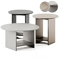 Modern Round Coffee Tables with Neutral Tones and Minimalist Shelf Design for Home Living Room Decor