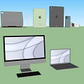 Modern computer Apple series electronic products 3d model