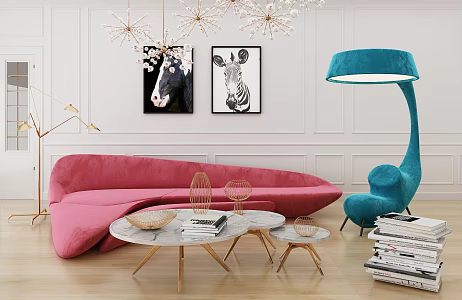 Modern special-shaped sofa special-shaped sofa combination 3d model