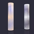 Decorative Columns with Multiple Designs Various Textured Patterns and Modern Metallic Finish for Interior Design 3d model
