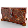 Wooden Box Storage Box Square Box Vintage Box 3d model