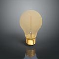 Lighting Combination Featuring Golden Filament Bulb With Modern Design And Reflection