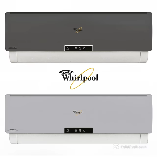 Whirlpool Home Air Conditioners With Modern Design And Control Panel In Different Colors 3d model 