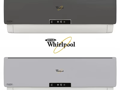 Whirlpool Home Air Conditioners With Modern Design And Control Panel In Different Colors 3d model