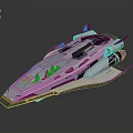 Futuristic Cosmic Spaceship With Sleek White Exterior And Blue Neon Lights For Aerospace Exploration