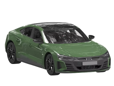 Stunning Green Audi Sport Coupe Exterior Design With Sleek Lines And Dynamic Styling 3d model