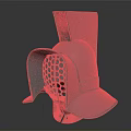 Metal Protective Helmet With Grid Visor And Tall Front Plate Design