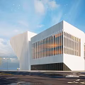 Modern School Conservatory of Music Architecture 3d model