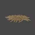 Golden Radiant Wall Decor With Textured Starburst Design And Hanging Ornament