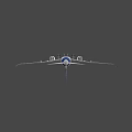 White Airbus A350 Aircraft With Blue Tail Fin And Engines