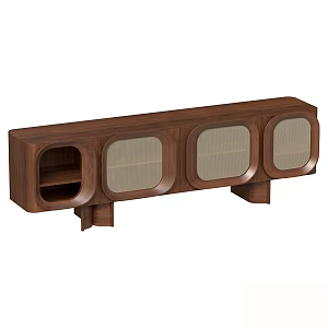 Antique TV Cabinet Low Cabinet 3d model