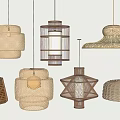 Various Woven Pendant Lights with Different Unique Designs for Home Decor