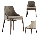 Modern Single Chair with Elegant Upholstered Fabric Seat and Wooden Legs Design
