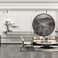 Hotel Reception Area New Chinese Reception Area 3d model