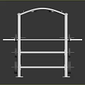 Sturdy Metal Barbell Rack With Dumbbells And Weight Plates For Gym Use