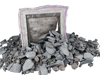 Ruin Stone Pile Collapse Building Collapse Building Ruin Rolling Shutter Ruin Wreckage Earthquake Building model