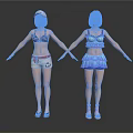 Different Styles Women's Bikini Tops With Shorts Skirts Caps And Shoes