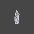 Eclipse Catamaran Sailboat With White Hull Black Sails YF 74005 Pontoons 3d model