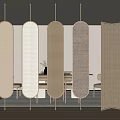 Quiet rattan partition 3d model