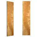 Wooden Decorative Partition With Carved Textured Design For Modern Home Interior