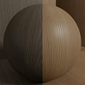Light Toned Wooden Wall Paneling with Simple Decorative Sphere in Modern Interior