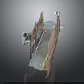 Unique 3D Artistic Model Featuring Street Scene Colorful Buildings And White Decorative Parts