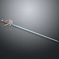 Medieval Style Sword Weapon with Decorative Hilt and Long Metallic Blade