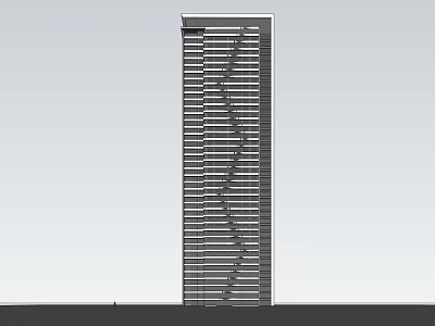 Modern High Rise Building Architectural Design With Twisted Exterior Facade 3d model