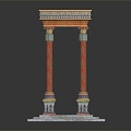 European style pillar stone pillar stone pillar 3d model