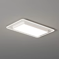 Modern Square LED Ceiling Light with Sleek White Frame and Bright Illumination Design 3d model