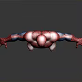 High Quality SpiderMan 3D Model In Red Blue Costume Standing Pose With Spider Logo