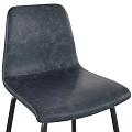 Black Bar Stools With Leather Seats And Metal Legs Modern Sleek Design